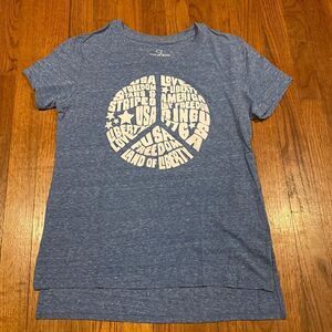 State of Mine Graphic Print Patriotic Tee - High/Low - Size S